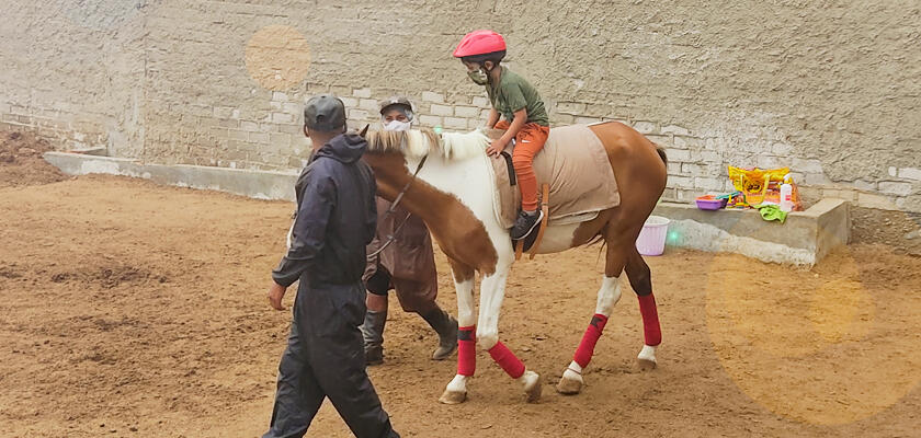 Niño sobre el caballo